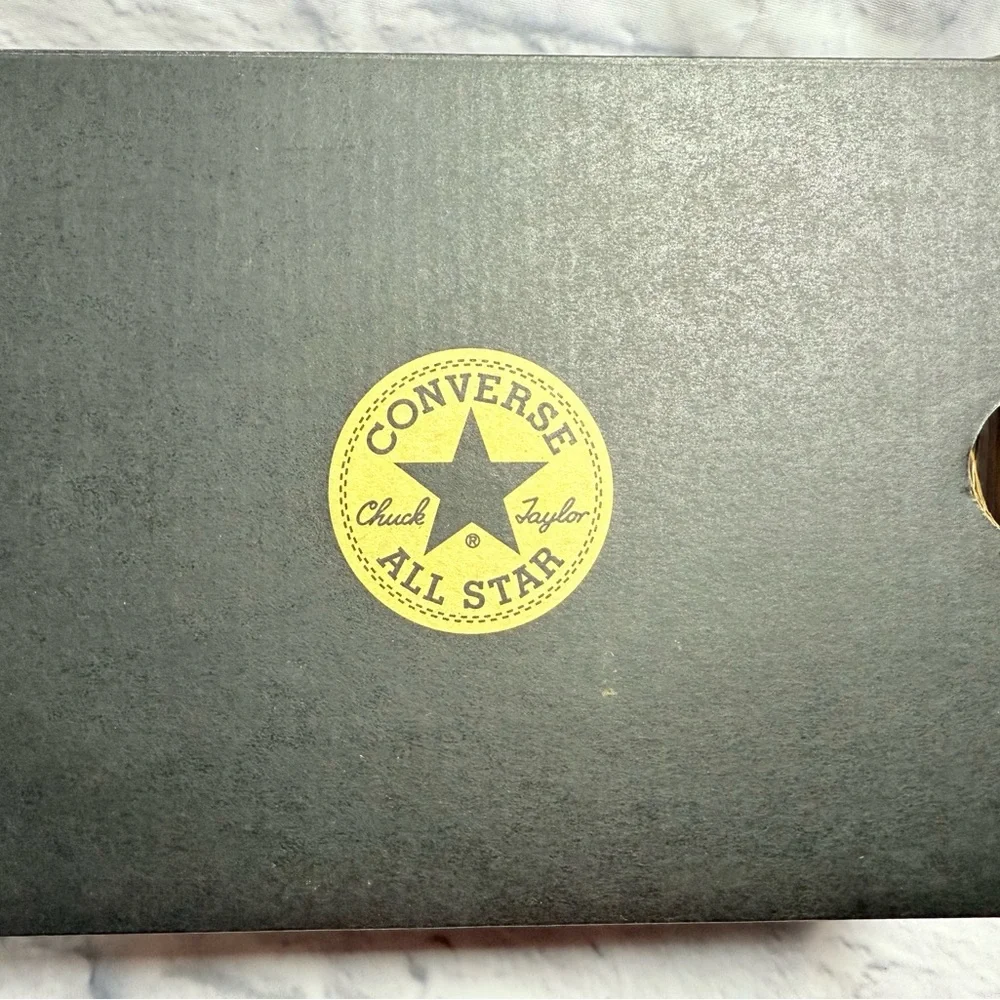 Converse Black and Cream Animal Patterned Toddler Sneakers